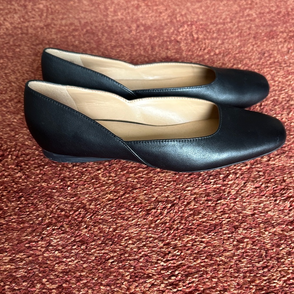 Naturalizer Black Square-Toe Flats - Picture 3 of 5